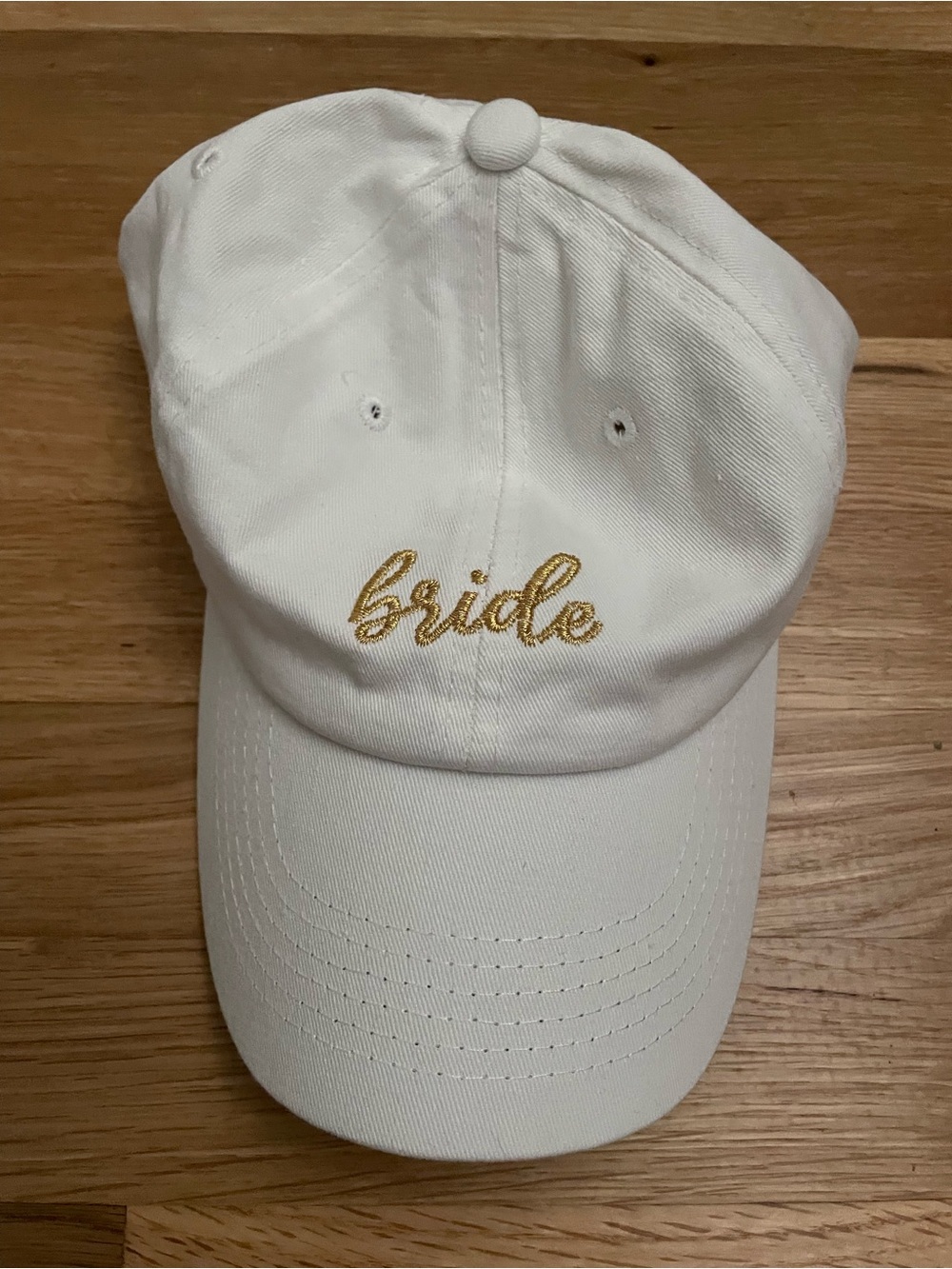 White "Bride" Embroidered Baseball Cap